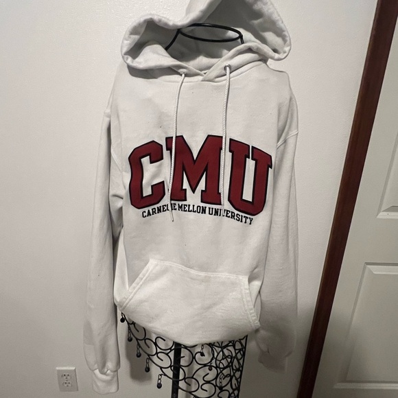 Simple white CMU hoodie - Picture 3 of 4